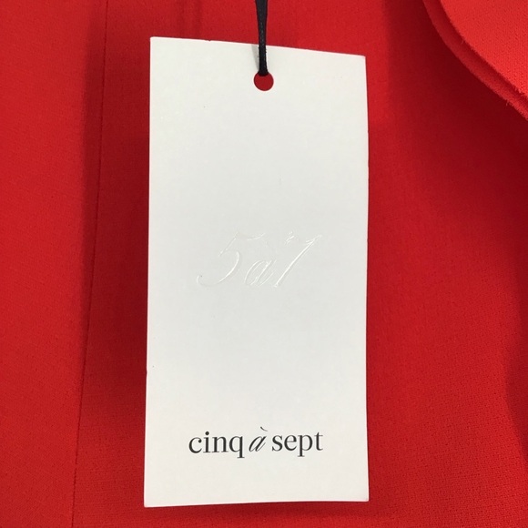 Cinq A Sept Women’s Chic Saphir Pant Grenadine Ruffle Palazzo Party NWT Size 0 - Picture 7 of 13